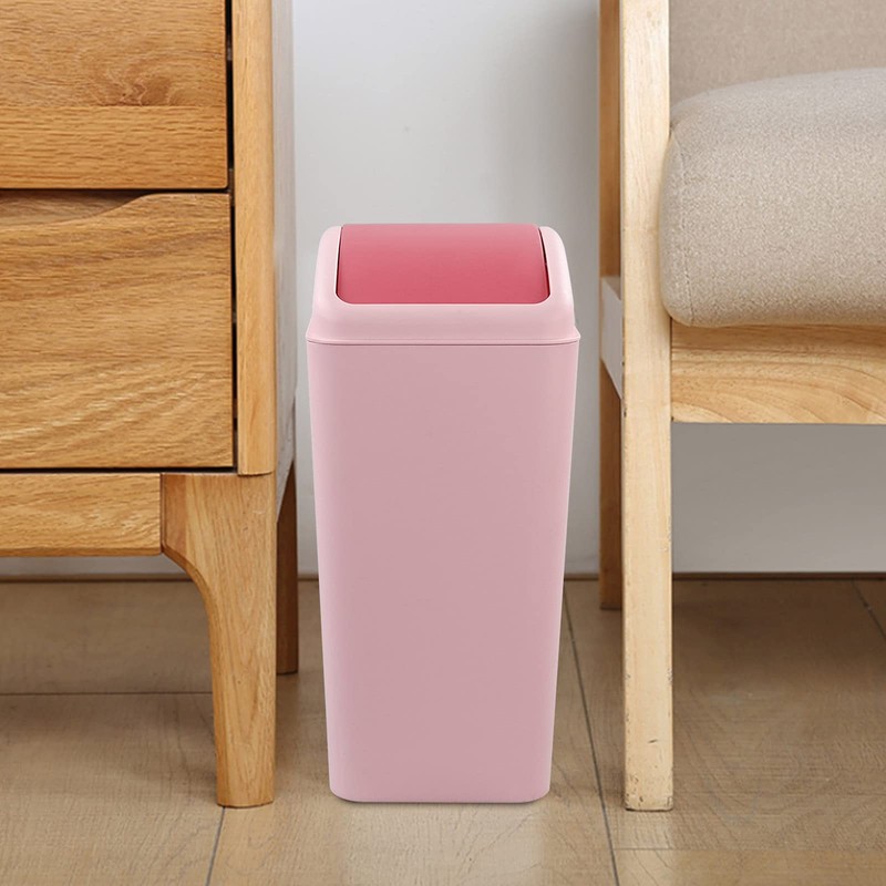 Ggbin 16 L Plastic Trash Cans with Swing Lid, Garbage