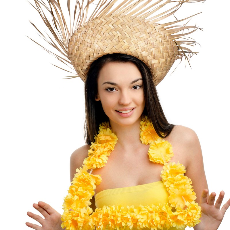 Windy City Novelties 16-Inch Beachcomber Straw Hat – Island Luau
