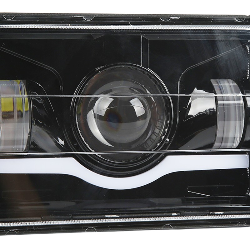 Truck Front Square LED Headlight with High Low Beam DRL