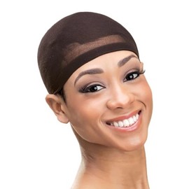 Qfitt Wig Cap Dark Brown Stocking Men Women Wide Band Help Wigs Stay in Place *NEW*