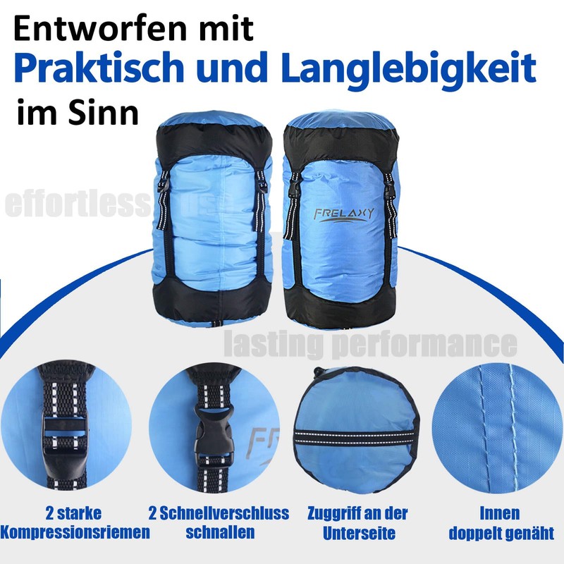Frelaxy Compression Sack, 60% More Storage Space! 11L/18L/30L/43L/49L Waterproof &