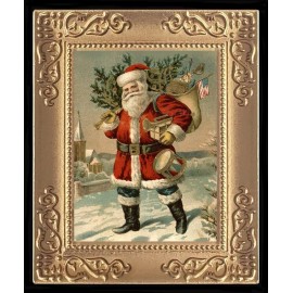 Unbranded Santa Claus Miniature Dollhouse Christmas Art Picture 8097