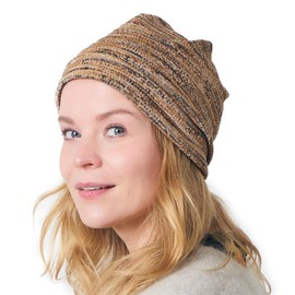CHARM Skully Beanie Hat for Men & Women, Lightweight Knitted and Fitted Fisherman Cap Made Tight and Breathable Light Brown