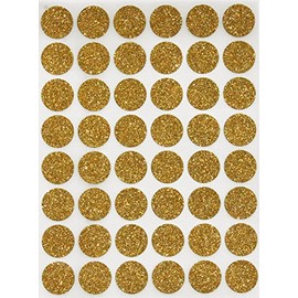 Royal Green Gold Sparkly Color Coding Labels 5/8inch Diameter (11/16) Dot Sparkly Stickers - Size 0.69 inch 17mm Glitter Round Stickers - 336 Pack