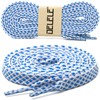 DELELE Athletic Flat Shoe Laces: Double Layer Colorful Twill Shoelaces