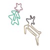 100pcs Paper Clips Lovely Christmas Tree and Deer Shape Metallic