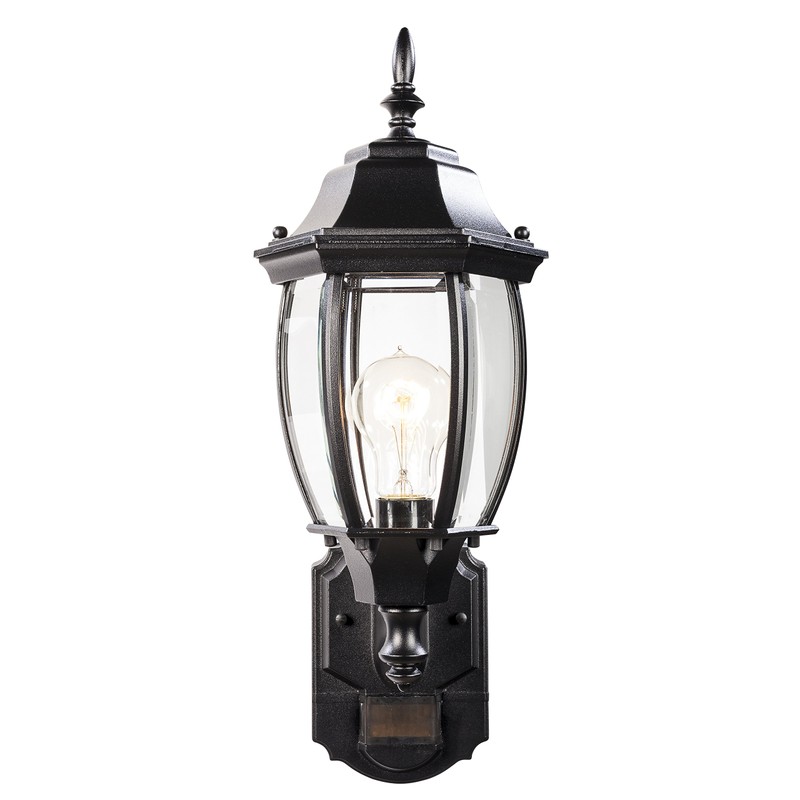 Heath Zenith HZ-4192-BK Six-Sided Die-Cast Aluminum Lantern, Black with Beveled