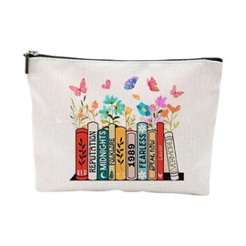 Music Lover Makeup Bag,Singer Album Name Cosmetic Bag,Waterproof Travel Cosmetic Bag Makeup Bag,Small Make Up Bag with Zipper Birthday Gifts for Women,Music Lovers,Singers,Fans,Bridesmaids