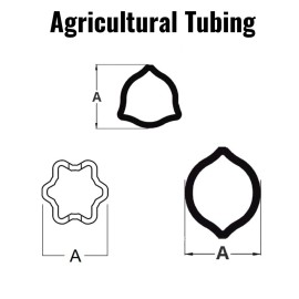 Mako Agriculture PTO Triangle Tube Diameter 54mm x 4mm Length 1000mm 544-100