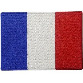 France Flag Embroidered Emblem French Applique Iron On Sew On Patch