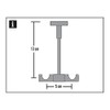 Gardinia Memphis Series Ceiling Support for Curtain Rods, 2-Track Open,