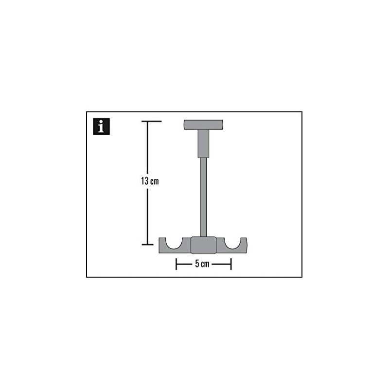 Gardinia Memphis Series Ceiling Support for Curtain Rods, 2-Track Open,
