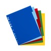 Oxford A4 5 Part Plastic Dividers, Extra Strong Assorted Colours,