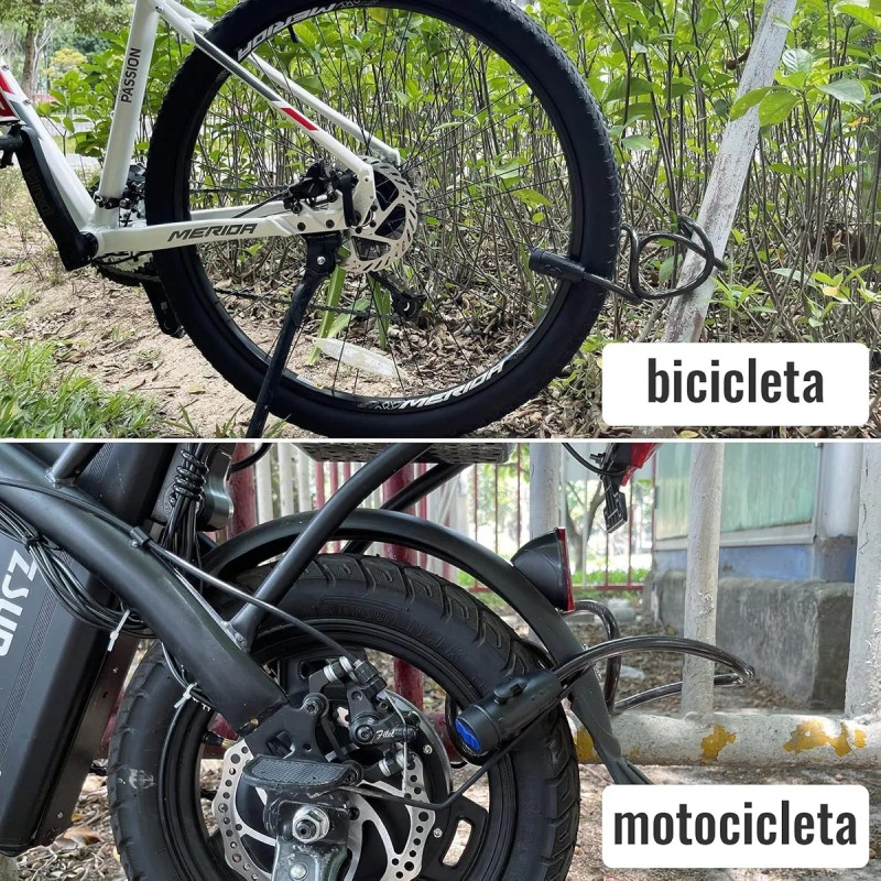 Candado Cable Cadena Seguridad Para Bici O Moto 1.1m Y