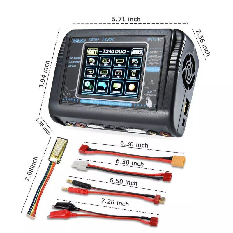 Dght Touch Screen Dual Channel RC car lipo battery Balance