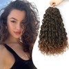 FANWYFYU 6Packs Deep Wavy Twist Crochet Braids Hair 14Inch French