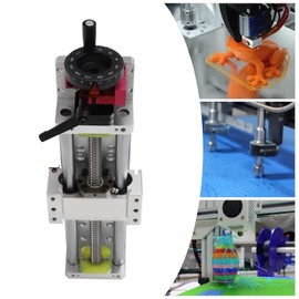 Linear Stage Actuator, Linear Stage Actuator Travel, 200mm Ballscrew 1605 Double Optical Axis Linear Rail Guide Manual Slide Stage C7 with Ruler for CNC Router Controller DIY Punching 3D Printers