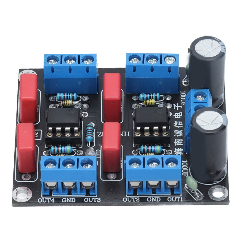 Preamplifier Board Dual Power Supply 4 Channel Audio Amplification Module