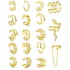 Diamday Pack of 18 Ear Cuff for Women Stainless Steel