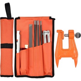 Unbranded Universal Field Chainsaw File Kit, 14Pcs Chain Saw File Set, 5/32" 7/32" 3/16" 1