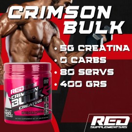 Creatina Monohidratada Crimson Bulk Natural 400gr Redline