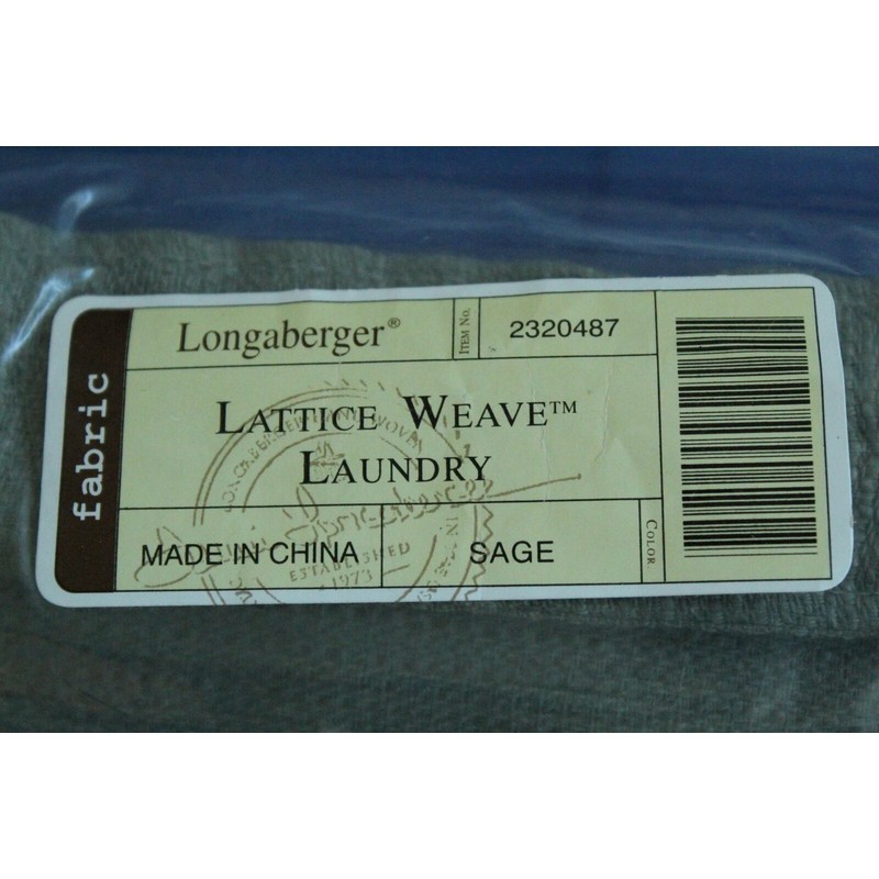 Longaberger Sage Hostess Lattice Weave Laundry Or Blanket Basket Liner