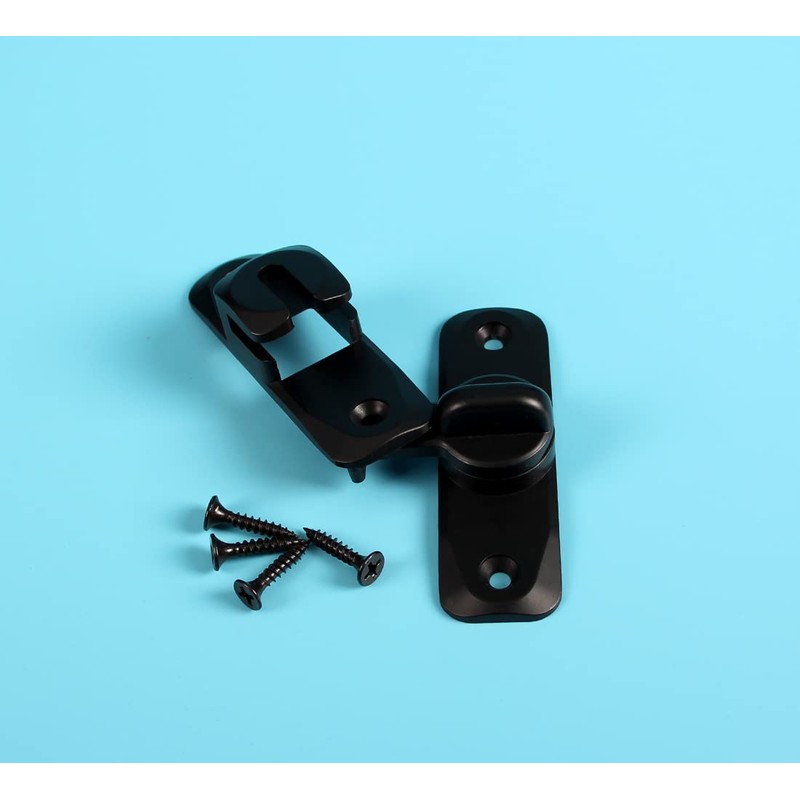 Sliding Bolt Locks,（Black） 90 Degree Heavy Duty Carbon Steel Bar