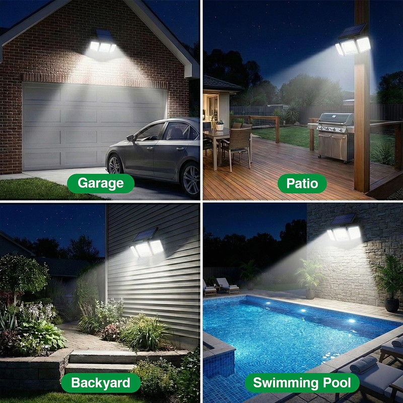 Solar Outdoor Lights Motion Sensor, 2500LM 286 LED Security Flood