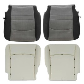 SecosAutoparts Driver & Passenger Side Bottom & Foam Cushion Replacement Cloth Seat Cover Dark Slate Compatible with Dodge Ram 1500 2500 2009 2010 2011 2012