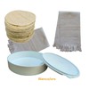 Set 1 tortilleros de Plastico con tapa mas 1 servilletas