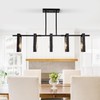 Poroulux Farmhouse Kitchen Island Lighting Black Dining Room Lights Ceiling