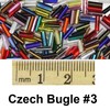 Czech Glass Bugle Beads ~ Size #3 (1/4" 6mm) ~