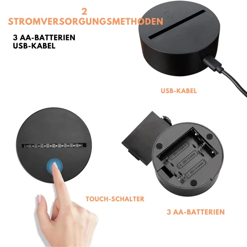 Wolobox LED Lamp Half Life Logo Colour Changing USB Night