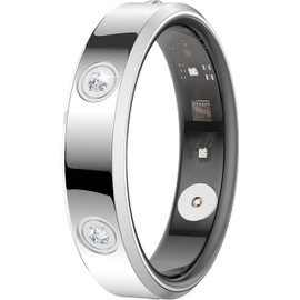 Smart Ring Damen Herren Rosegold Silber Fitnessring für Damen Schmal Menstruation Herzfrequenz Schrittzähler Schlafmonitor Schmuck Ring Smart Fitness Ring Kalorien Aktivitätstracker Android iOS