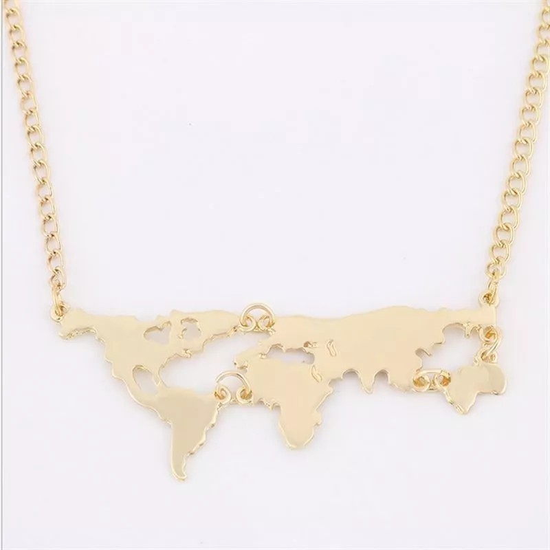 Patry Deluxe Dije Mapamundi Collar Viajes Mapa Regalo Navidad Viajero