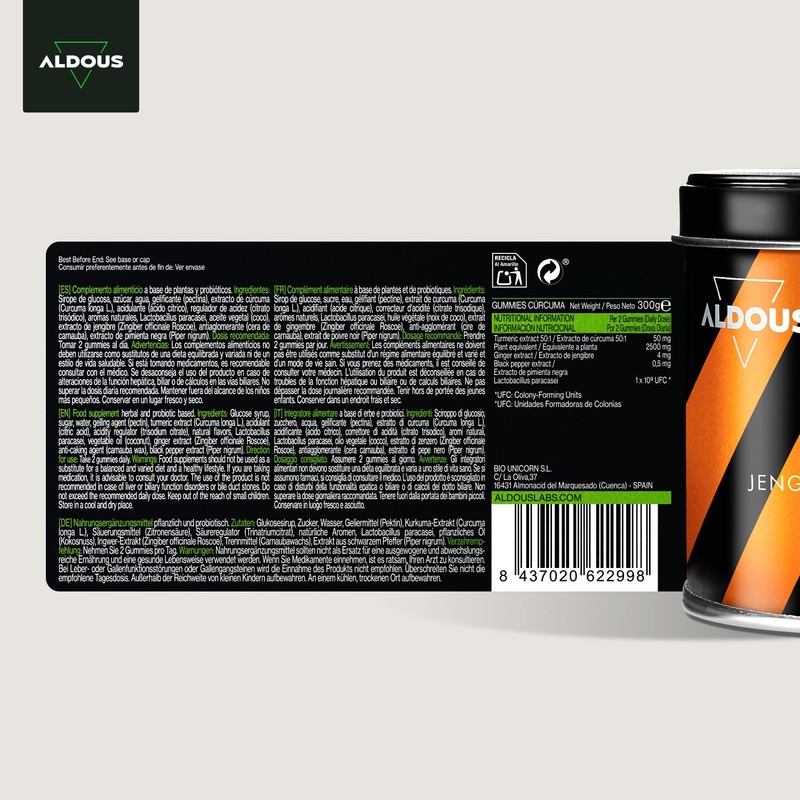 Turmeric with Ginger and Black Pepper + Probiotics - 2500