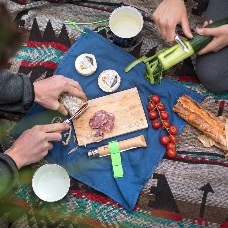 Opinel Nomad Camping Kitchen Utensil Kit, Includes No.12 Serrated Knife,