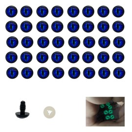 20 Pairs Glow in The Dark Craft Eye, 12mm Dragon Eyes, Safety Eye with Washers for Doll Cat Making Crochet Plush Animal