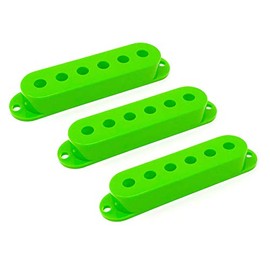 Vintage Forge Green Plastic Single Coil Pickup Covers for Fender Strat Electric Guitar (Set of 3) PCST-GRN