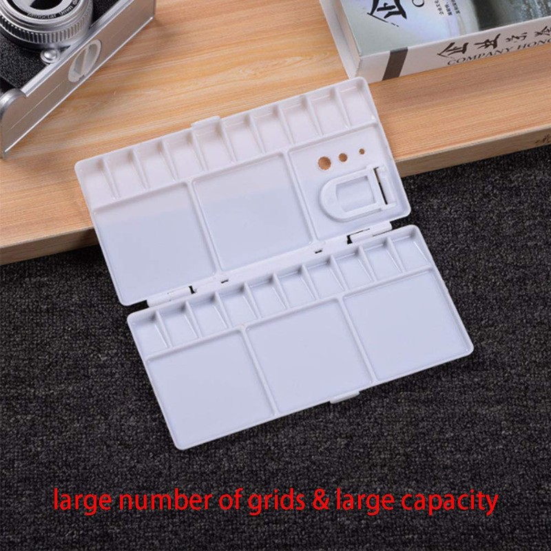 Collapsible Paint Palette White Plastic Mixing Palette Tray Flip Pigment