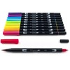 Tombow - Rotuladores artísticos con doble pincel, brillantes, paquete de