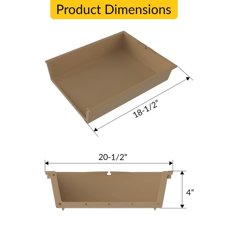 Strybuc Industries 45-90 Cabinet Drawer Insert, 20-1/2" Width x 4"