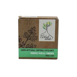 Arbol Verde Jabón en Barra Corporal Exfoliante con Romero, Perejil y Pimienta. 100 grs