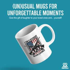 I Am A Veteran My Oath Never Expires Veteran Gifts Patriotic American Flag For Grandpa Dad Uncle From Grandson Granddaughter Son Daughter Niece Nephew Ceramic Mug 11 oz White