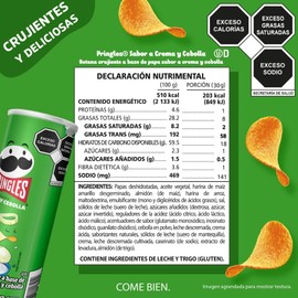 Pringles | Caja de Papas Sabor Crema y Cebolla | Papas Crujientes para Botanear | Pack 14 Piezas | 124 gr c/u