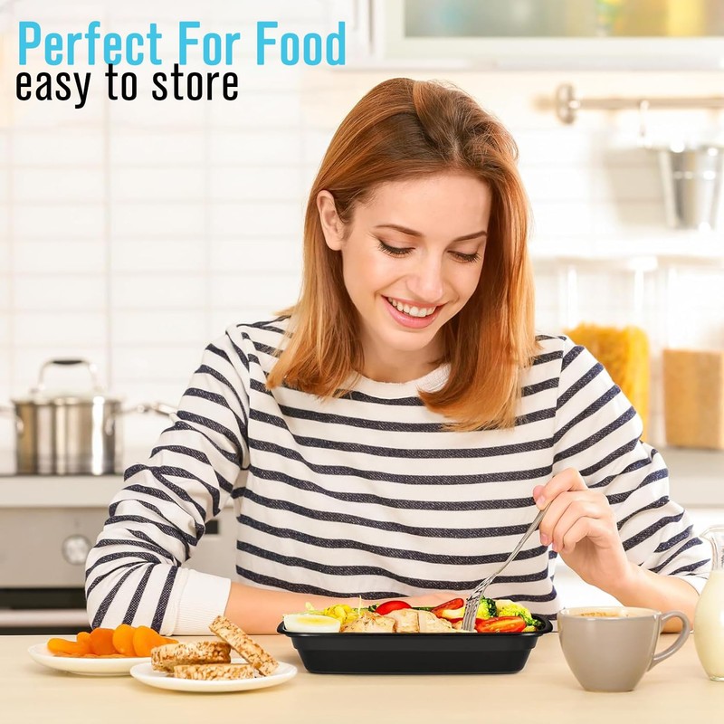 Zencart 12 Pack Meal Prep Containers Reusable, BPA Free Food