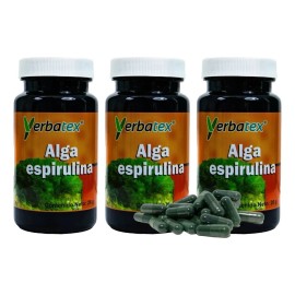 Pack 3 Té De Hierba Alga Espirulina Envase Con 65 Piezas C/u
