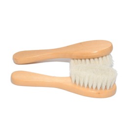 Baluue Baby Hair Brush Comb Wool Shampoo Brush for Baby Wooden Handle for Shampoo Bath