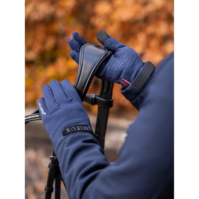 LeMieux PolarTec Gloves - Navy Blue XS