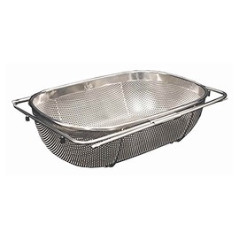 Whitehaus Over The Sink Extendable Colander Strainer Stainless Steel WHNEXC01